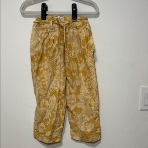 Zara Kids Yellow Floral Casual Bottoms
